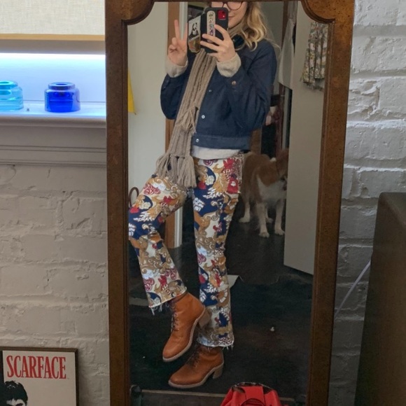 Mother The Hustler Ankle Fray Paisley Jeans 🌼 - Picture 2 of 10